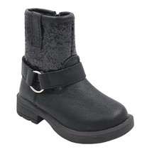 Nicole Miller Baby Girls Faux Fur Lined Cowgirl Harness Boots Size US 6 Black - £9.46 GBP