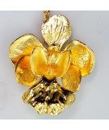 Vintage Risis Singapore 22 K Gold Dipped Vanda Orchid Necklace or Brooch... - £57.06 GBP