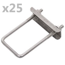 vidaXL U Connector for Fence Post 2.4&quot;x1.6&quot; 25 Sets - $95.68