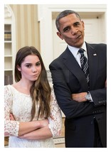President Barack Obama Mc Kayla Maroney Goofy Faces 5X7 Photograph Reprint - £6.72 GBP