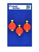 Comal Tackle, Round Snap-On Foam Fish Float Bobber, 1”, Orange, Qty 3 - £2.70 GBP