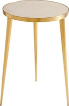 Side Table Cyan Design Dresden Modern Contemporary Round Top Tripod Gray Gold - £826.53 GBP