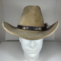 VTG Resistol Ranchman Corduroy Cowboy Hat 6 6/8 Brown Western Self Conforming - £14.81 GBP