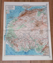 1938 Original Vintage Map Of Western Africa Sahara Morocco Nigeria Senegal Togo - £12.80 GBP