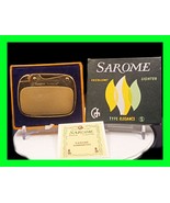 Stunning Vintage Sarome Elegance Gold Tone Petrol Lighter - Mint In Box ... - £55.78 GBP