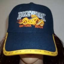 Daytona Beach 2012 BIKE WEEK Hat-Adult One Size-Blue/Yellow-Excellent Pre-owned  - £10.38 GBP