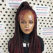 Ready To Ship Braided Wig Lace Frontal Box Braids Lace Front Wig 24 Inches - £143.04 GBP