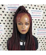 Ready To Ship Braided Wig Lace Frontal Box Braids Lace Front Wig 24 Inches - £142.41 GBP