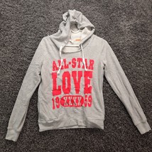 All Star Love Hoodie Women Medium Heather Gray Sweatshirt Derek Heart Sw... - $11.27