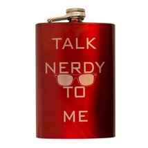 8oz RED Talk Nerdy To Me Flask L1 - £17.33 GBP