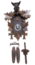 Cuckoo Clock West German Black Forest Vintage Wooden EXCELLENT - $118.75