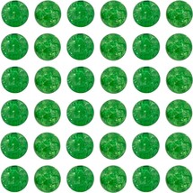 Glass Beads 12mm Emerald Green Crackle Beads Round Bulk Jewelry Making 150pcs - £11.07 GBP
