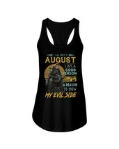 I Was Born In August Tank Tops My Evil Side Fighter Women Black Top - £15.72 GBP