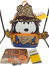 Loungefly Peanuts - Snoopy Scarecrow 10&quot; Faux Leather Mini Backpack And ... - $197.97