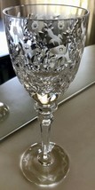 Rogaska Gallia Cut Crystal Wine Glass 7 3/4&quot; Floral Replacement - $42.06