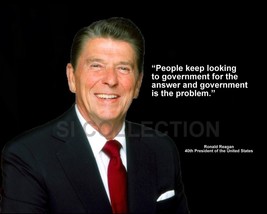 RONALD REAGAN &quot;PEOPLE KEEP LOOKING TO THE...&quot; QUOTE PHOTO VARIOUS SIZES - $4.73+