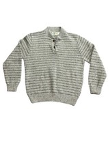 Wool Sweater Shawl Collar Beige Harbor Bay Trading Company XL San Francisco - £23.61 GBP