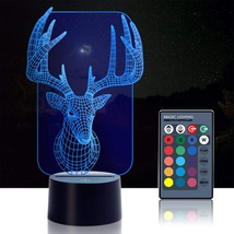 Cool 3D Night Light, Urwise Unicorn 3D Night Lamp 16 Color Changing Light with - £11.21 GBP