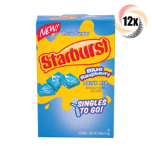 12x Packs Starburst Singles To Go Blue Raspberry Drink Mix 6 Singles Each .48oz - £23.71 GBP