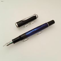 Pelikan Classic M205 Blue Marbled Fountain Pen with Steel Nib Made in Germany - $179.91
