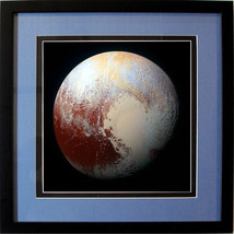 Planet Pluto Poster Framed Flyby Image from New Horizons Highest Quality Detaile - $62.00