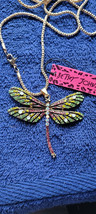 New Betsey Johnson Necklace Dragonfly Multicolor Summer Collectible Decorative - £11.95 GBP