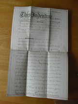 Original Vintage 1874 Lancaster County Pennsylvania 10 Acre Land Deed In... - $66.33