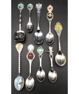 Lot of 9 Travel Destinations WY MN Baltimore MT London Collector Spoons - £9.58 GBP