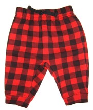 Gymboree Baby Boy Red Plaid Pants  Fleece Lined  6-12 Month - £7.91 GBP