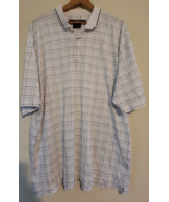 Nike Tiger Woods Polo Shirt Short Sleeve XXL Blue &amp; White Striped Cotton - $17.54 CAD
