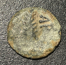 58-59 AD Judea Nero Porcius Festus AE Prutah Widow&#39;s Mite 1.71g Palm Branch Coin - £23.80 GBP