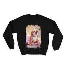 Bulldog Ballerina : Gift Sweatshirt Ballet Funny Crown Dog Pet Animal Nature - £22.82 GBP