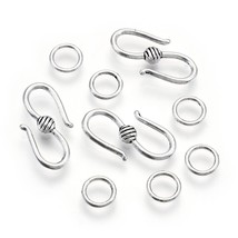 S Hook Clasps Sets Antiqued Silver Bracelet Necklace Jewelry Supplies 6 ... - $5.88