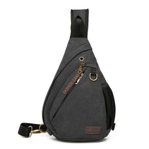 USB Charging Large Capacity Chest Pack Sling Day Pack Canvas Men&#39;s Messenger Bag - £40.75 GBP