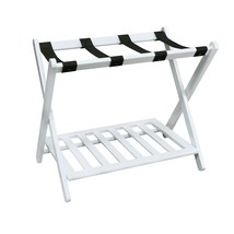 Casual Home Shelf-White Luggage Rack, 26.75&quot; Wide - £46.58 GBP