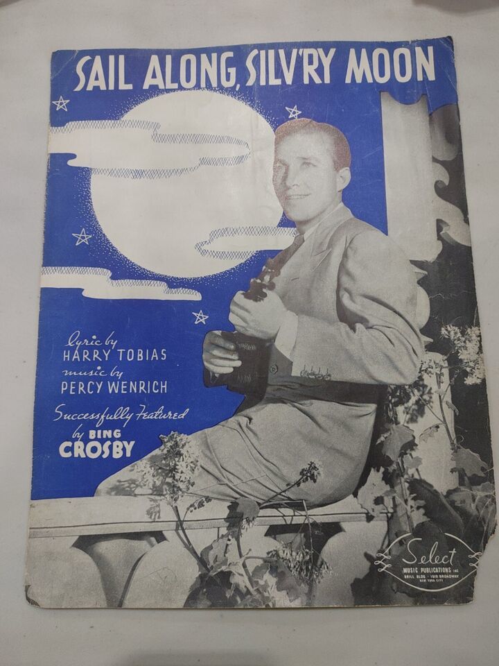 Sail Along, Silv’ry Moon (1937) Piano Sheet Music by Tobias, Wenrich, ft... - $15.89