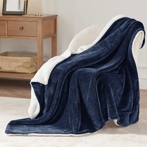 Sherpa Fleece Throw Blanket Twin Size for Couch - £31.60 GBP