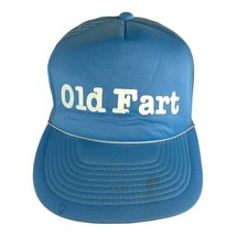 Grandpa Dad Fathers Day gift Funny Blue Trucker OLD FART  Snapback Mesh Hat VTG - £11.25 GBP