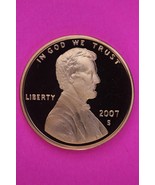 Gem Proof 2007 S Ultra Deep Cameo Lincoln Memorial Cent Same Coin In Pic... - $13.65 CAD
