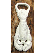 Cast Iron Lobster Bottle Opener, beachy nautical, distressed white, hand... - £14.11 GBP