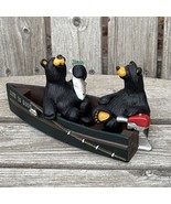 Bearfoots Bears Figurine Fishing Boat SS Goodlife Montana Sky Carvers Fl... - $645.27 MXN