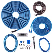 Skar Audio 4 Gauge Amplifier Wiring Kit - Blue, Copper Clad Aluminum, SK... - £44.81 GBP