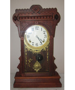 vintage GINGER STYLE WOOD CLOCK PENDULUM INDIA - $7,025.87 MXN