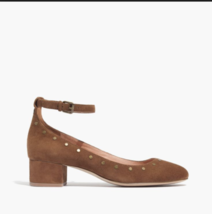 EUC MADEWELL Brown Suede Wrap Around Shoes Nailhead Detail SZ 10 - £77.27 GBP