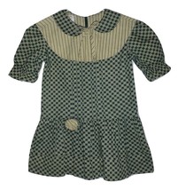 Handmade Valentine&#39;s Day Girls Green Heart Print Dress 5-6 Jetua Nielsen - $12.99