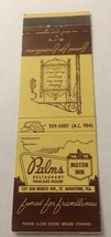 Vintage Matchbook Cover Matchcover Palms Restaurant St Augustine FL - £1.99 GBP