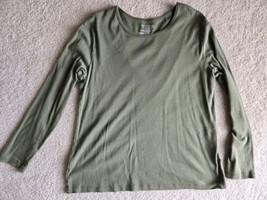 Time and True Women’s Long Sleeve Green Cotton Shirt - Size 20 XXL - £3.18 GBP