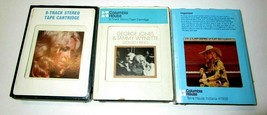 Vtg Lot Of 3 - 8 Track Tapes Untested As Is Tammy Wynette You And Me Golden Ring - £7.65 GBP