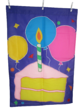 Vintage Garden Yard Banner Flag Baby 1st Birthday 90s colorful cake cand... - £22.31 GBP