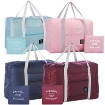 4PCS Foldable Travel Duffel Bag 2PCS Tote Carry on Luggage Bag Spirit Airlines P - £22.26 GBP